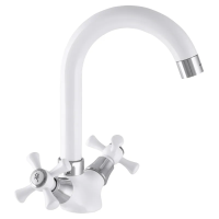 Кухонный смеситель белый Mixxus Omega 275