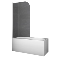 Шторки скляні на ванну Koer SR BS01-80x140-TR-01 прозоре скло 6мм, хром