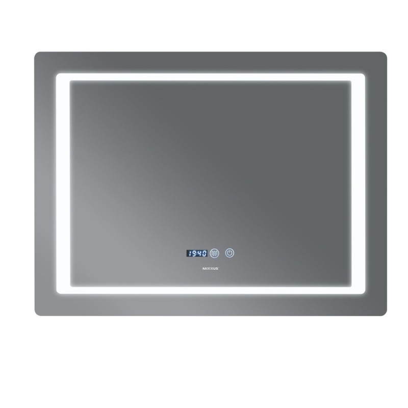 Дзеркало Mixxus Style MR03-80x60 (годинник, LED-підсвітка, антизапотівання)