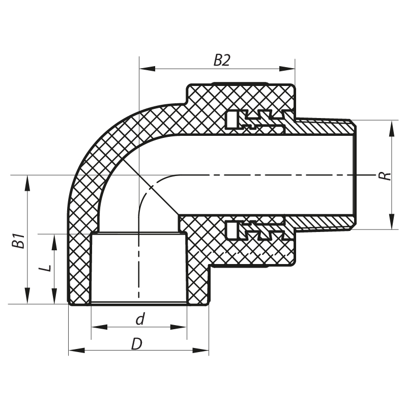 Угол НР 25x1/2M PPR Koer K0119.PRO