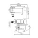 Смеситель для ванны с коротким изливом Koer KB-41007-05 (Цвет черный)