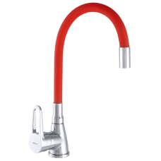 Смеситель для кухни Zerix SOP7 045 с красным гибким изливом