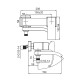 Смеситель для ванны с коротким изливом Koer KB-41007-01 (Цвет хром)