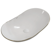 Раковина накладна MIXXUS PREMIUM WAVE-0105 EDGE GOLD 620х360х160мм