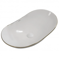 Раковина накладна MIXXUS PREMIUM WAVE-0105 EDGE GOLD 620х360х160мм
