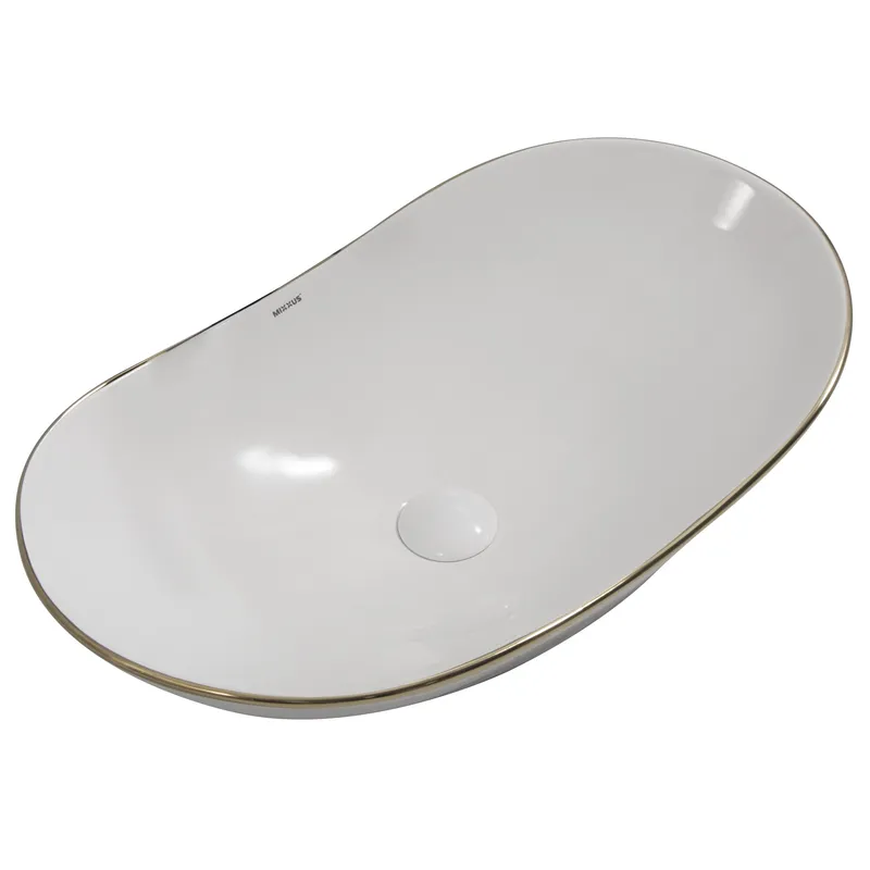 Раковина накладна MIXXUS PREMIUM WAVE-0105 EDGE GOLD 620х360х160мм