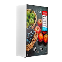 Газова колонка MIXXUS GWH-0310 BASIC GLASS димохідна 10 л/хв (панель зі скла з малюнком) (WH00)