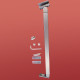 Двері в нішу Koer SR SD04-120x200-TR-07 прозоре скло Easy Clean 10мм, графіт