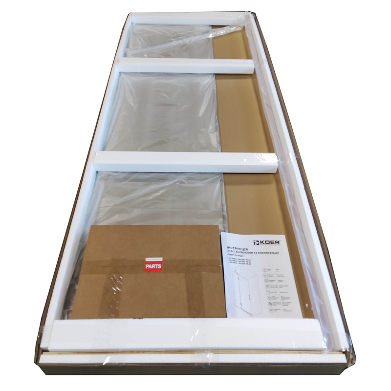 Двері в нішу Koer SR SD04-120x200-TR-07 прозоре скло Easy Clean 10мм, графіт