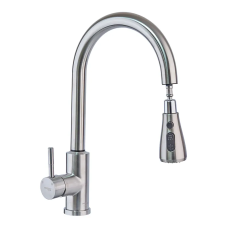 Сенсорний змішувач для кухні з висувною лійкою Mixxus LUX-014 Sensor (нерж. сталь)