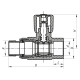Кран радиаторный 25x3/4 прямой PPR Koer K0160.PRO