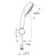 Душевой набор с держателем, 3 режима струи Grohe New Tempesta Cosmopolitan