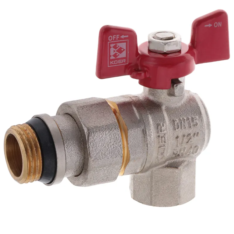 Кран с американкой 1/2" "антипротечка" (Koer KR.228-Gi) угловой