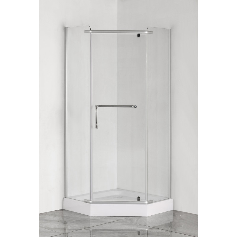 Душевая кабина без поддона Mixxus LINES SC01-90x90x185-TR CHROME прозрачное стекло 6мм