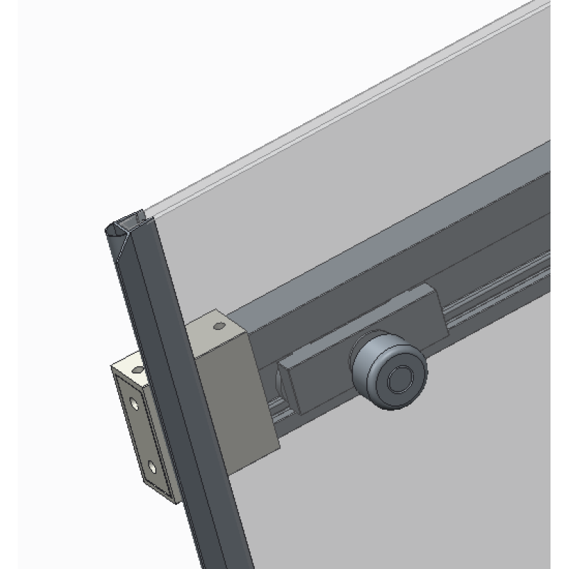 Двері в нішу Koer SR SD02-120x200-TR-01 прозоре скло Easy Clean 8мм, хром