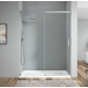 Двері в нішу Koer SR SD02-120x200-TR-01 прозоре скло Easy Clean 8мм, хром