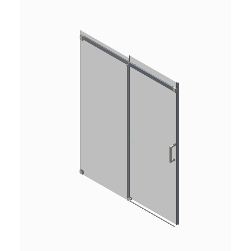 Двері в нішу Koer SR SD02-120x200-TR-01 прозоре скло Easy Clean 8мм, хром
