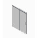 Двері в нішу Koer SR SD02-120x200-TR-01 прозоре скло Easy Clean 8мм, хром