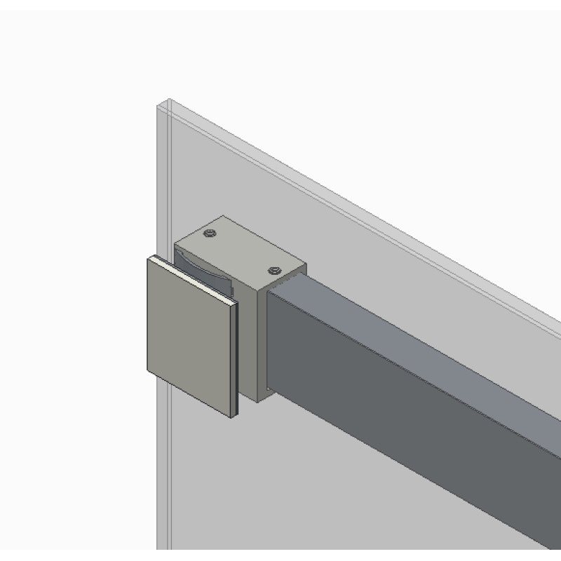 Двері в нішу Koer SR SD02-120x200-TR-01 прозоре скло Easy Clean 8мм, хром