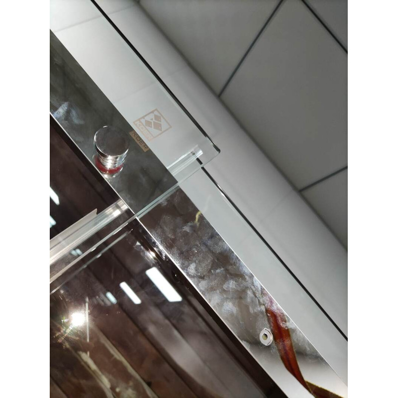 Двері в нішу Koer SR SD02-120x200-TR-01 прозоре скло Easy Clean 8мм, хром
