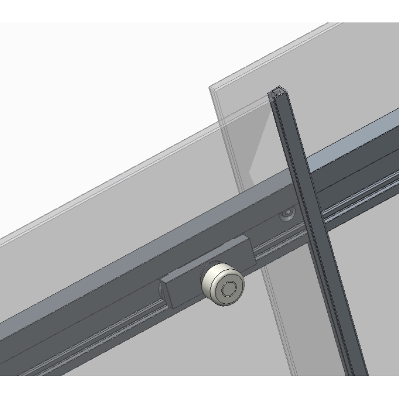 Двері в нішу Koer SR SD02-120x200-TR-01 прозоре скло Easy Clean 8мм, хром