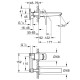 Смеситель для раковины скрытого монтажа Grohe BauLoop New
