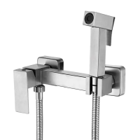 Смеситель с гигиеническим душем Mixxus KUB-222 из нерж. стали SUS304