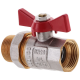 Кран с американкой 3/4" прямой Waterpro красный