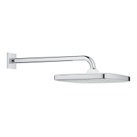 Верхний душ с настенным кронштейном Grohe Tempesta Cube
