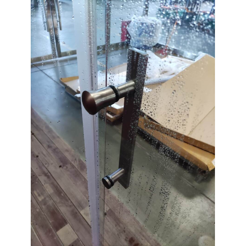 Дверь в нишу Koer SR SD01-120x200-TR-07 прозрачное стекло Easy Clean 8мм, графит