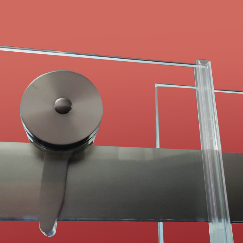 Дверь в нишу Koer SR SD01-120x200-TR-07 прозрачное стекло Easy Clean 8мм, графит