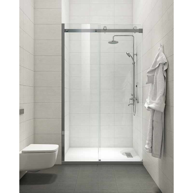 Дверь в нишу Koer SR SD01-120x200-TR-07 прозрачное стекло Easy Clean 8мм, графит