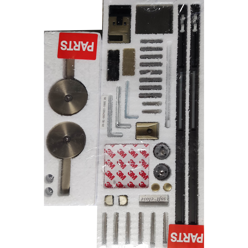 Дверь в нишу Koer SR SD01-120x200-TR-07 прозрачное стекло Easy Clean 8мм, графит