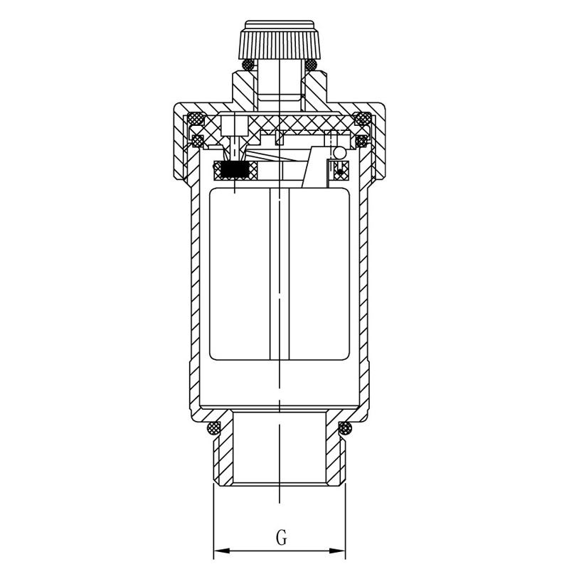 Автоматичний прямий повітровідвідник 1/2" Koer KR.1245