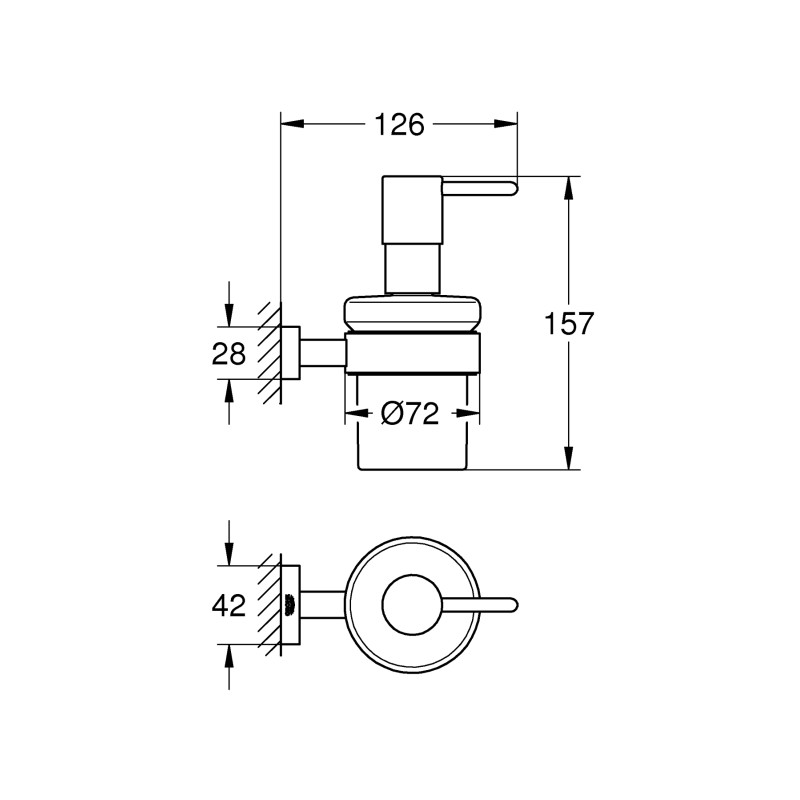 Дозатор рідкого мила Grohe Essentials Cube New