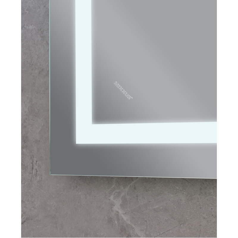 Дзеркало Mixxus WARM MR02-70x50 з LED Touch, Anti-fog, димером, регулюванням яскравості, годинником