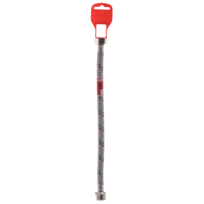 Гнучкий шланг для підключення води гайка 1/2'' - Штуцер 1/2'' (30 см) Koer
