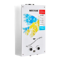 Газова колонка MIXXUS GWH-0610 BASIC GLASS димохідна 10 л/хв (панель зі скла з малюнком) (WH00