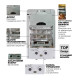 Газова колонка MIXXUS GWH-0610 BASIC GLASS димохідна 10 л/хв (панель зі скла з малюнком) (WH00