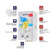 Газова колонка MIXXUS GWH-0610 BASIC GLASS димохідна 10 л/хв (панель зі скла з малюнком) (WH00