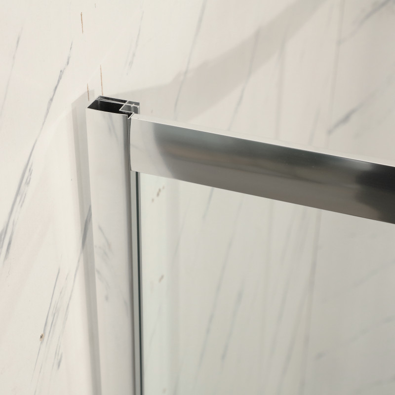 Душова кабіна без піддона Mixxus Premium DIVERSE SC01-90x90x195-TR Chrome прозоре скло 5мм (M