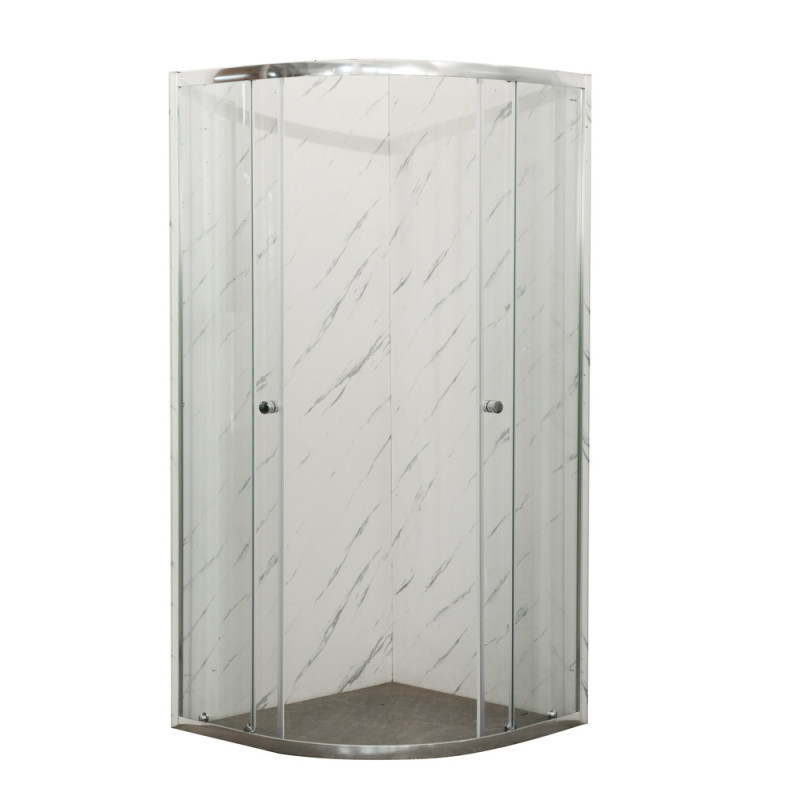 Душова кабіна без піддона Mixxus Premium DIVERSE SC01-90x90x195-TR Chrome прозоре скло 5мм (M