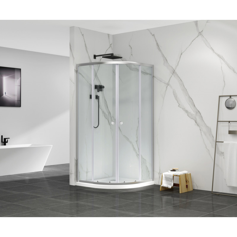 Душова кабіна без піддона Mixxus Premium DIVERSE SC01-90x90x195-TR Chrome прозоре скло 5мм (M