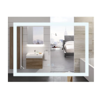 Дзеркало Mixxus WARM MR12-80x70-REVERSE з LED Touch, Anti-fog, димером, регулюванням яскравості (MI6936)