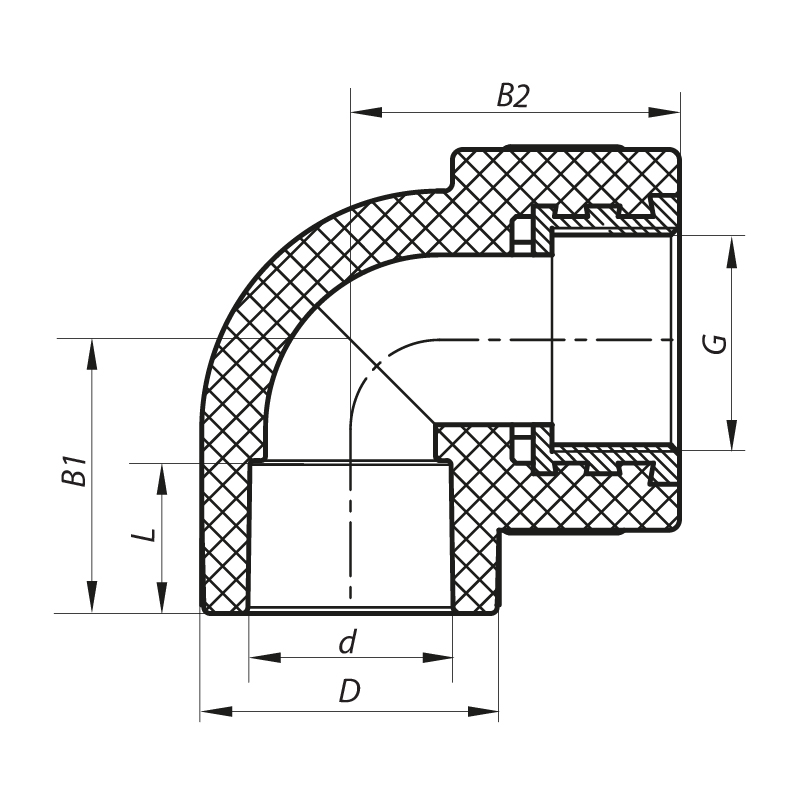 Угол ВР 20x1/2F PPR Koer K0113.PRO