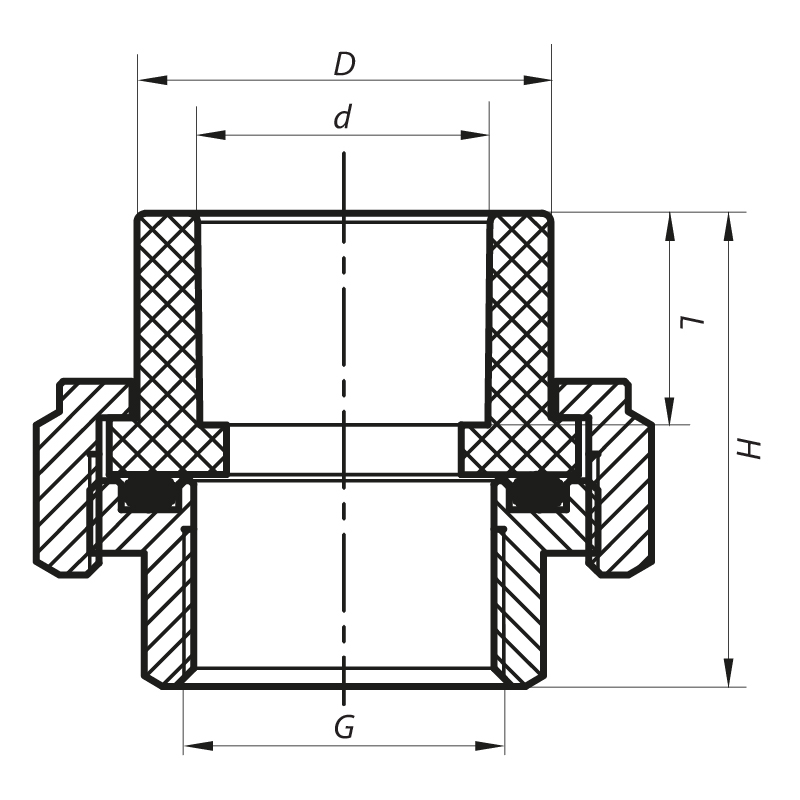 Сгон-американка ВР 25x3/4F PPR Koer K0130.PRO