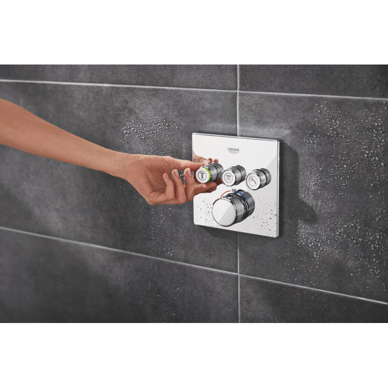 Душова система прихованого монтажу на 3 виходи з термостатом Grohe Grohtherm SmartControl
