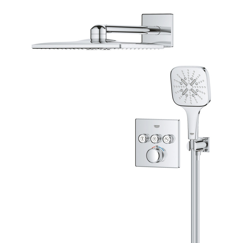 Душова система прихованого монтажу на 3 виходи з термостатом Grohe Grohtherm SmartControl