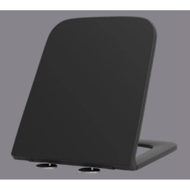 Підвісний унітаз Mixxus Premium Quadro-0302-R Black 530x360x365мм, система змиву RIMLESS