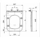 Підвісний унітаз Mixxus Premium Quadro-0302-R Black 530x360x365мм, система змиву RIMLESS